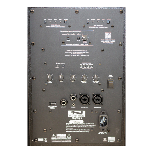 BEACON 3 PRO PORTABLE LINE ARRAY,ANCHORFLEX TO CONNECT MULTIPLE SPEAKER,ANCHORLINK WIRELESS MIC INCL